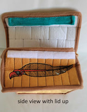 Laden Sie das Bild in den Galerie-Viewer, Longhouse play set with 4 finger puppets, a Native artist Bill Helin design - North of Fifty Indigenous Boutique