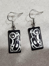 Laden Sie das Bild in den Galerie-Viewer, "Raven" Earrings artwork by Native Artist, Roy Henry Vickers - North of Fifty Indigenous Boutique