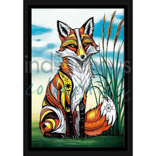 Laden Sie das Bild in den Galerie-Viewer, Spirit Fox Wall Art by Mi'kmaq artist Stephanie White | Indigenous Art Canada