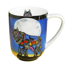 Laden Sie das Bild in den Galerie-Viewer, "Wolf" 16 oz mug by Indigenous artist, Jessica Somers - North of Fifty Indigenous Boutique