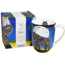 Laden Sie das Bild in den Galerie-Viewer, "Wolf" 16 oz mug by Indigenous artist, Jessica Somers - North of Fifty Indigenous Boutique