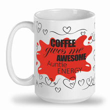 Charger l'image dans la galerie, Awesome auntie Energy 15 oz mug IN RED NorTh of Fifty 50 Metis Store