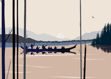 Laden Sie das Bild in den Galerie-Viewer, Mark Preston Curtis Canoe Wall Art | Native Art Canada