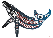 Laden Sie das Bild in den Galerie-Viewer, Humpback Whale indigenous wall art by Mark Preston Canada