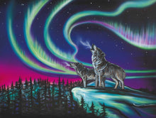 Load image into Gallery viewer, Sky Dance - Wolf Song indigenous wall art by Amy Keller-Rempp Canada