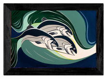 Laden Sie das Bild in den Galerie-Viewer, Wall Art - Coho in a Rip Tide by Indigenous Artist Rick Beaver indigenous wall art by Rick Beaver Canada