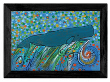 Laden Sie das Bild in den Galerie-Viewer, Petroglyph Sperm Wale by Native artist Alan Syliboy, North of Fifty 50