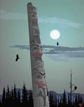 Laden Sie das Bild in den Galerie-Viewer, Totem by Mark Preston, native artist, Indigenous Art, Northwest Coast art, North of Fifty 50