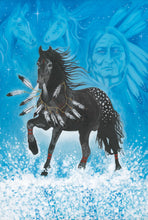Laden Sie das Bild in den Galerie-Viewer, Wall Art - Black Beauty by Native Artist Hubert V. Billy, North of Fifty