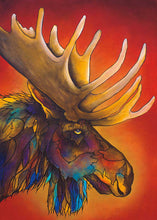 Laden Sie das Bild in den Galerie-Viewer, Bullwinkle indigenous wall art by Micqaela Jones Canada