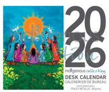 Laden Sie das Bild in den Galerie-Viewer, 2026 Desk Calendar artwork by Tracey Metallic - North of Fifty Indigenous Boutique