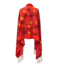 Laden Sie das Bild in den Galerie-Viewer, "Fall Winds of Change" Eco Art Shawl by Métis artist Leah Dorion - North of Fifty Indigenous Boutique