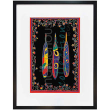 Laden Sie das Bild in den Galerie-Viewer, Dawn Oman Three Feathers Wall Art | Native Art Canada