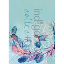 Load image into Gallery viewer, "Hummingbird Feathers" Tea Towel by Métis artist, Carla Joseph