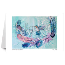 Load image into Gallery viewer, Carla Joseph Hummingbird Feathers Art Card | Native Art Canada