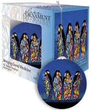 Charger l'image dans la galerie, "Bringing Good Medicine" Glass Ornament by Indigenous Artist, Jackie Traverse - pre-order now for October delivery - North of Fifty Indigenous Boutique