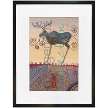 Laden Sie das Bild in den Galerie-Viewer, Alan Syliboy Man Smoking A Pipe Wall Art | Native Art Canada