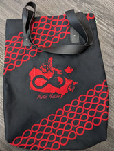 Charger l'image dans la galerie, Metis Nation Black Tote, Lined - North of Fifty Indigenous Boutique