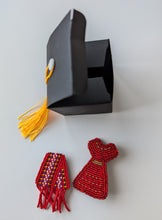 Laden Sie das Bild in den Galerie-Viewer, Graduation Bear with Beaded Pin - North of Fifty Indigenous Boutique