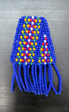 Laden Sie das Bild in den Galerie-Viewer, Hand crafted Blue Beaded Metis Sash Pin - North of Fifty Indigenous Boutique