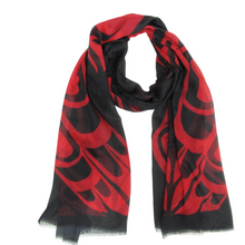Laden Sie das Bild in den Galerie-Viewer, Eagle Heart scarf by Roy Henry Vickers