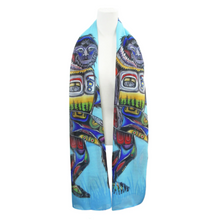 Load image into Gallery viewer, Sasquatch scarf Jessica Somers Native artist North of Fifty