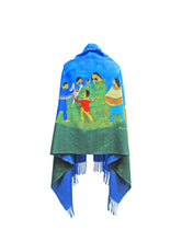 Charger l'image dans la galerie, "Family Circle" Art Print Shawl, artwork by Native artist Maxine Noel - North of Fifty Indigenous Boutique