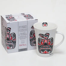 Laden Sie das Bild in den Galerie-Viewer, "Children of the Raven" 10 oz mug design by Haida Artist Bill Reid - North of Fifty Indigenous Boutique