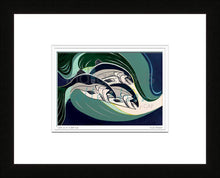 Laden Sie das Bild in den Galerie-Viewer, Wall Art - Coho in a Rip Tide by Indigenous Artist Rick Beaver