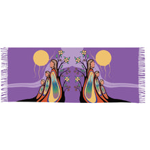 Laden Sie das Bild in den Galerie-Viewer, "Gifts from Creator" Eco Art Shawl by Native Artist Emily Kewageshig - North of Fifty Indigenous Boutique