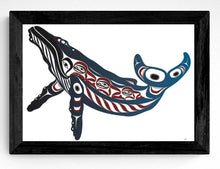 Laden Sie das Bild in den Galerie-Viewer, "Humpback Whale" Wall Art, artwork by Indigenous artist Mark Preston