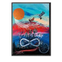 Laden Sie das Bild in den Galerie-Viewer, Metis Pride Framed Art by Karen Erickson - North of Fifty Indigenous Boutique