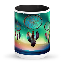 Charger l'image dans la galerie, Metis Dream catcher Northern Lights 15 oz indigenous art mug by North of Fifty Indigenous Boutique Canada