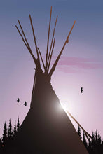 Laden Sie das Bild in den Galerie-Viewer, Tee Pee indigenous wall art by Mark Preston Canada