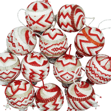 Load image into Gallery viewer, Hand-Beaded Christmas Ornaments