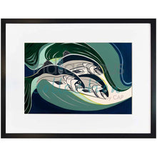 Laden Sie das Bild in den Galerie-Viewer, Wall Art - Coho in a Rip Tide by Indigenous Artist Rick Beaver