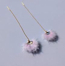 Laden Sie das Bild in den Galerie-Viewer, Real Mink Earrings by Namgis artist Jonathan Whonnock - light pink - North of Fifty Indigenous Boutique