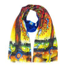 Load image into Gallery viewer, "Tree of Life" Art Print Eco Scarf, by Native Artist James Jacko - North of Fifty Indigenous Boutique