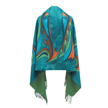Laden Sie das Bild in den Galerie-Viewer, Maxine Noel Art Print Shawl Scarf Friends, Native Artist, Indigenous Art