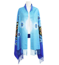 Laden Sie das Bild in den Galerie-Viewer, "Medicine Turtle"  Eco Art Shawl by Native Artist Jack Jacko - North of Fifty Indigenous Boutique
