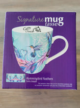 Load image into Gallery viewer, Hummingbird Feathers indigenous art mug by Carla Joseph Canada