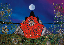 Laden Sie das Bild in den Galerie-Viewer, Grandmother Moon by Cree, Native artist, Indigenous Art, Betty Albert, North of Fifty 50