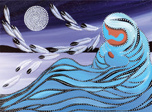 Laden Sie das Bild in den Galerie-Viewer, Mother and Moon by Cree, Native artist, Indigenous Art, Betty Albert, North of Fifty 50