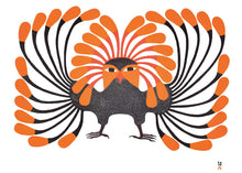 Laden Sie das Bild in den Galerie-Viewer, Autumnal Owl by Native artist Kenojuak Ashevak, North of Fifty 50