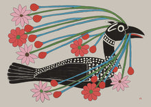 Laden Sie das Bild in den Galerie-Viewer, Courting Loon by Native artist Kenojuak Ashevak, North of Fifty 50