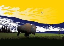Laden Sie das Bild in den Galerie-Viewer, Bison by Mark Preston, native artist, Indigenous Art, Northwest Coast art, North of Fifty 50