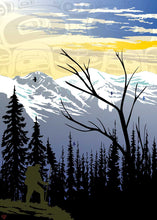 Laden Sie das Bild in den Galerie-Viewer, Mountain Hiker by Mark Preston, native artist, Indigenous Art, Northwest Coast art, North of Fifty 50