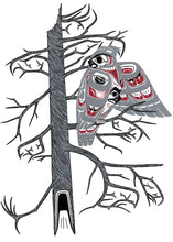 Laden Sie das Bild in den Galerie-Viewer, Owl Preening by Native artist, Richard Shorty, North of Fifty 50