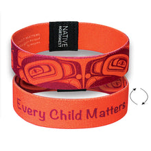 Load image into Gallery viewer, Every Child Matters 1 inch Wristband, artwork by Morgan Asoyuf  - size M & L - North of Fifty Indigenous Boutique