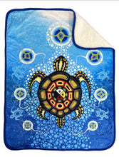 Laden Sie das Bild in den Galerie-Viewer, Native Artist Jack Jacko, Indigenous Art, Blanket, Medicine Turtle